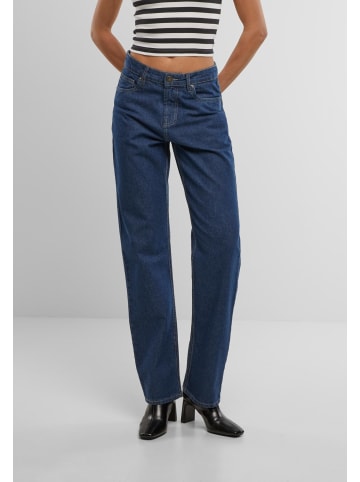 Urban Classics Urban Classics Ladies Straight Fit Denim in mid deep blue washed