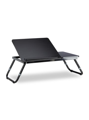 relaxdays 1 x Laptoptisch in Schwarz - (B)75 x (H)40 x (T)35 cm