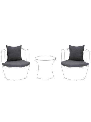 Beliani Kissenbezug CAPRI in Grau - (W) 70 x (H) 5 x (L) 60 cm