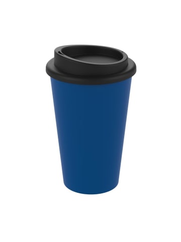 elasto Kaffeebecher "Premium" in standard-blau PP/schwarz