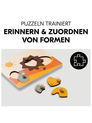 Hauck Holz Steckpuzzle für Baby (ab 1 Jahr) - Lion in bunt