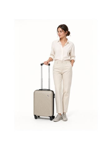 Check.In Paradise 2.0 4 Rollen Kabinentrolley S 55 cm mit Dehnfalte eggshell