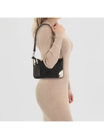 Cowboysbag Westerville Schultertasche Leder 23 cm in black-gold hair on