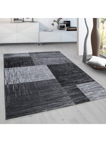 Kurzflor Teppich Pago in Schwarz