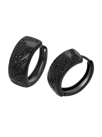 faina Women Huggie Earrings in Black