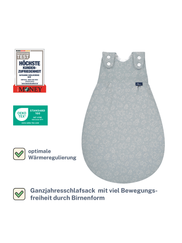 Alvi Baby Mäxchen Außensack Schlafsack Exclusiv in Schäfchen Puderblau