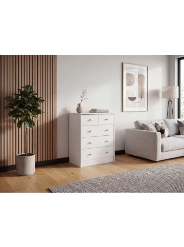FineBuy Sideboard in Weiß / Spanplatte / 60x35x70
