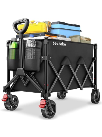 tectake Handwagen RollRider faltbar, Teleskopgriff, Profilräder