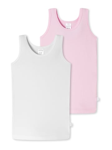 Schiesser Unterhemden 2er-Pack Basic Kids in Rosa