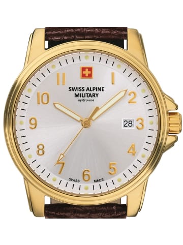 Swiss Alpine Military by Grovana Analoguhr für Herren in gold