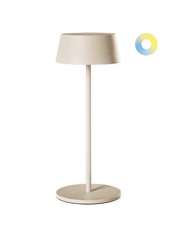 Beliani Tischlampe für den Außenbereich GUDER in Beige - (W) 15 x (H) 36 x (L) 15 cm