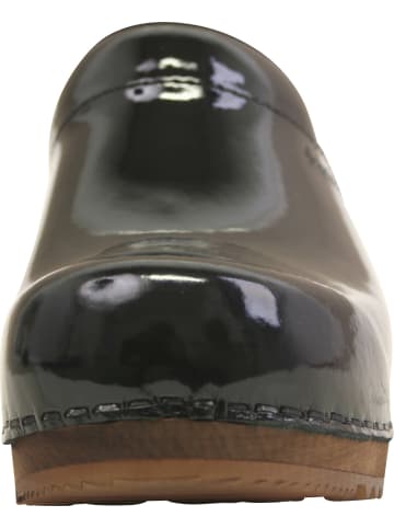 Sanita Comfortwear Clog "Wood-Classic Pat. Open" in Schwarz