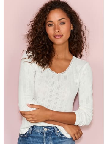Vivance by Lascana Langarmshirt in grau meliert, creme