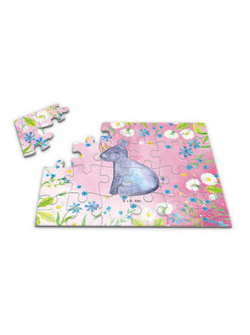 Mr. & Mrs. Panda Puzzle Einhorn Nashorn ohne Spruch in Rot Pastell