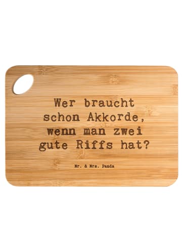 Mr. & Mrs. Panda Frühstücksbrettchen Spruch E-Gitarre Zwei Riffs... in Braun