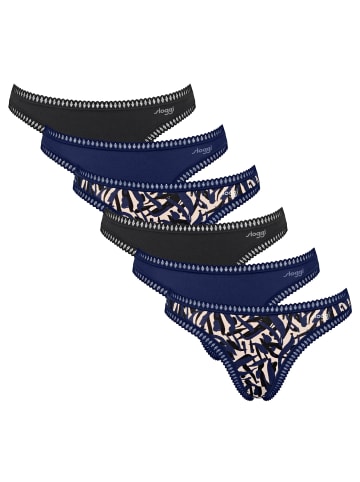 Sloggi String 6er Pack in Blau