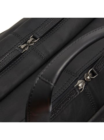 The Chesterfield Brand Wax Pull Up Aktentasche Leder 44 cm Laptopfach in black