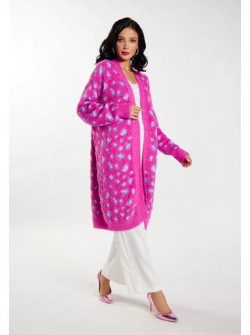 faina Damen Cardigan in Pink Mehrfarbig