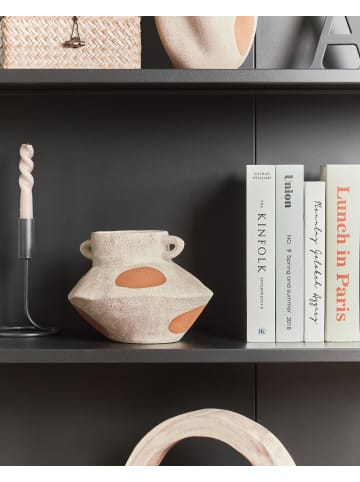 Beliani Blumenvase ALOSIDAE in Beige/Braun - (W) 22 x (H) 19 x (L) 22 cm