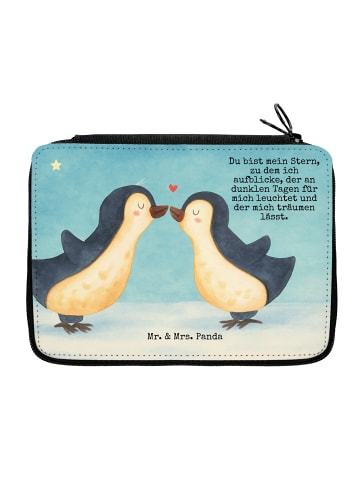 Mr. & Mrs. Panda Federtasche Pinguin Liebe Design mit Spruch in Weiß