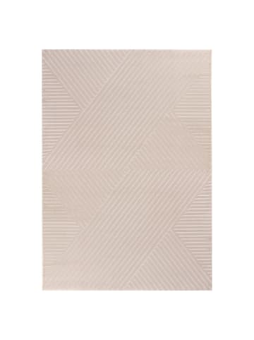 KADIMA DESIGN Teppich Kurzflor Tiefeneffekt-Muster Polypropylen Wohnzimmer in Beige