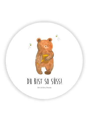 Mr. & Mrs. Panda Magnet Bär Honig mit Spruch in Weiß