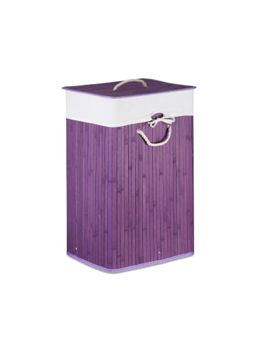 relaxdays Wäschekorb in Violett - (B)43,5 x (H)65,5 x (T)33,5 cm