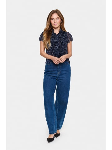 SAINT TROPEZ Langarm - Hemd LiljaSZ Gerade Passform in Baritone Ice Mini Hearts