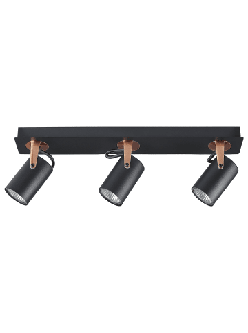 Beliani Deckenleuchten KLIP in Schwarz/Kupfer - (W) 44 x (H) 12 x (L) 7 cm