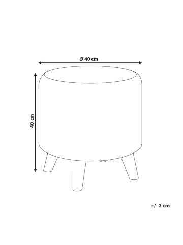 Beliani Hocker MARDAN in Beige/Braun - (W) 40 x (H) 40 x (L) 40 cm