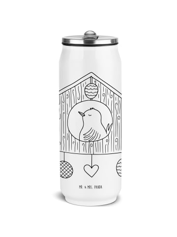 Mr. & Mrs. Panda Wasserflasche Vogelhaus Home ohne Spruch in Weiß