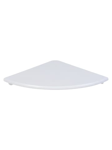 relaxdays Eckregal in Weiß - (B)25 x (H)3 x (T)25 cm