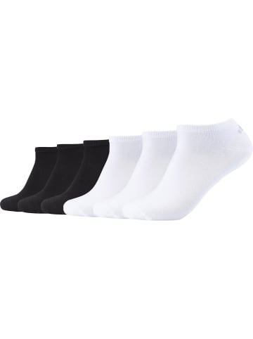 s.Oliver Unisex-Sneaker-Socken 6 Paar in schwarz/weiß