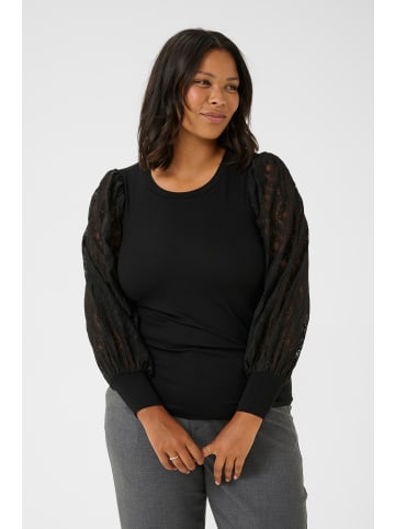 KAFFE curve Langarm-Bluse KCnioma in Black Deep
