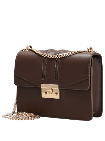 Seidenfelt Roros - Schultertasche 21 cm (gold) in dark brown