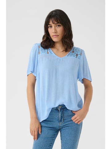 Kaffe Kurzarm-Bluse KAciara Regular fit in Vista Blue