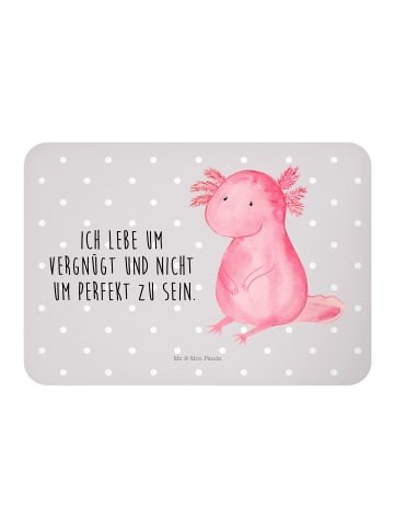 Mr. & Mrs. Panda Magnet Axolotl Niedlich mit Spruch in Grau Pastell