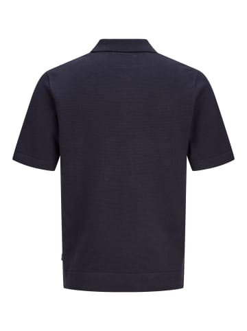 Jack & Jones Poloshirt JPRBLAMILANO SPRING KNIT ZIP POLO SS SN in Blau