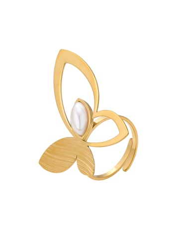 faina Women Adjustable Ring With Pearl in Gold