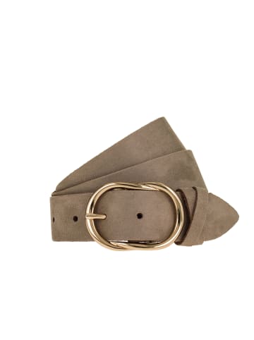 Vanzetti 35 mm Veloursgürtel aus Echtleder in Taupe