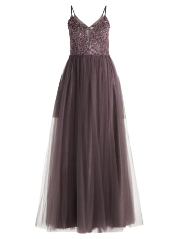 Vera Mont Abendkleid mit Stickerei in Mauve Graupe