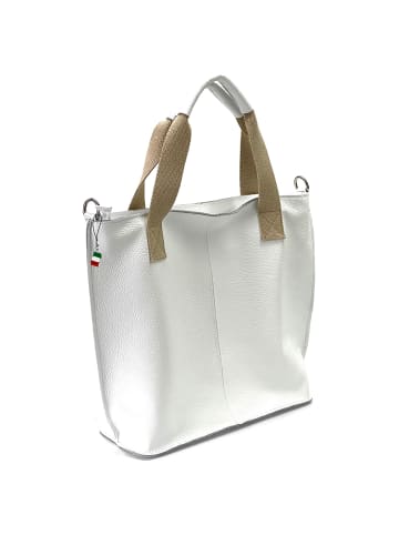 Florence Florence Schultertasche, Shopper Leder weiß ca. 44cm