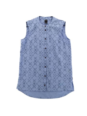 Jack Wolfskin Bluse Sonora Maori AOP in Blau