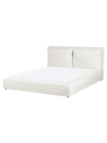 Beliani Wasserbett BAJONNA in Weiß/Schwarz - (W) 180 x (H) 94 x (L) 235 cm