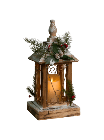 Beliani Dekobeleuchtung SAIMA in Braun/Grün/Gelb - (W) 18 x (H) 40 x (L) 18 cm