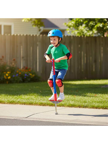 relaxdays Pogo Stick in Blau/ Rot - 35 kg