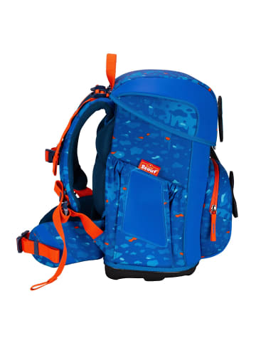 Scout Neo Exklusiv Superflash Schulranzen-Set 4-teilig in Blue Dino