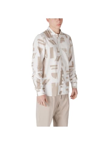 Antony Morato Beige Viskose Gemustertes Hemd