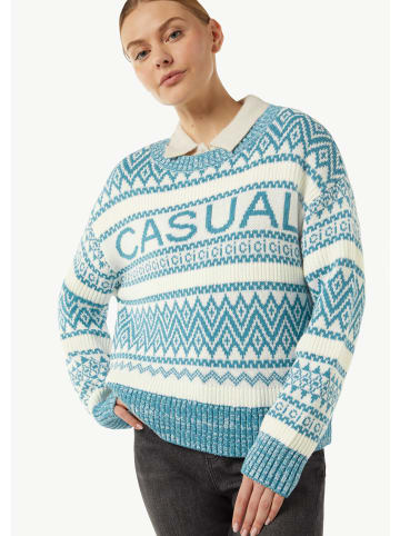 comma CI Strickpullover langarm in Weiß