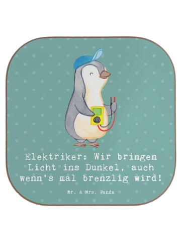Mr. & Mrs. Panda Untersetzer für Gläser Elektriker Lichtbringer ... in Meeresbrise